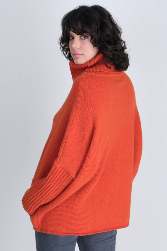 Batwing roll neck store jumper