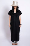 Atsuko V-Neck Dress in  Black