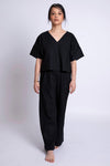 Yuka Linen Pant- Black