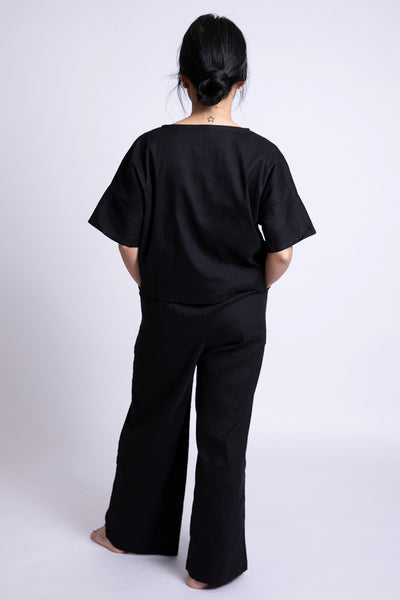 Yuka Linen Pant- Black