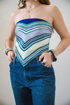Cura Found - Vintage Oscar de la Renta Silk Scarf Stripes