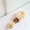 Cream colored Dry Body Brush made from 100% sisal fibers for Ethical Global sustainably handcrafted in Sri Lanka