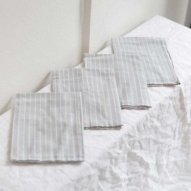 MEEMA - Grey Striped Cotton Napkin