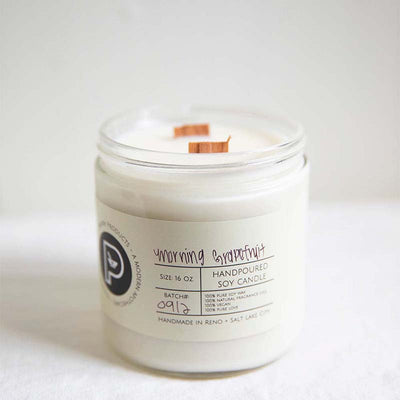 Morning Grapefruit candle handmade from pure soy wax and natural fragrances in Reno