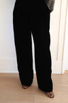 Gorgeous vintage Velvet Pants. Black  wide-leg slightly oversized easy chic cut.