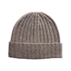 Brown ribbed cashmere beanie made from 100% Mongolian Cashmere for women owned brand Joyride Supply