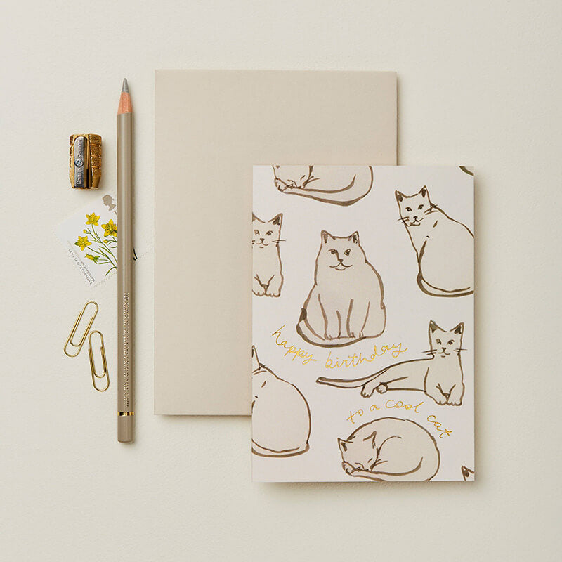 Wanderlust Paper Co - Cats 'Happy Birthday to a Cool Cat' Card