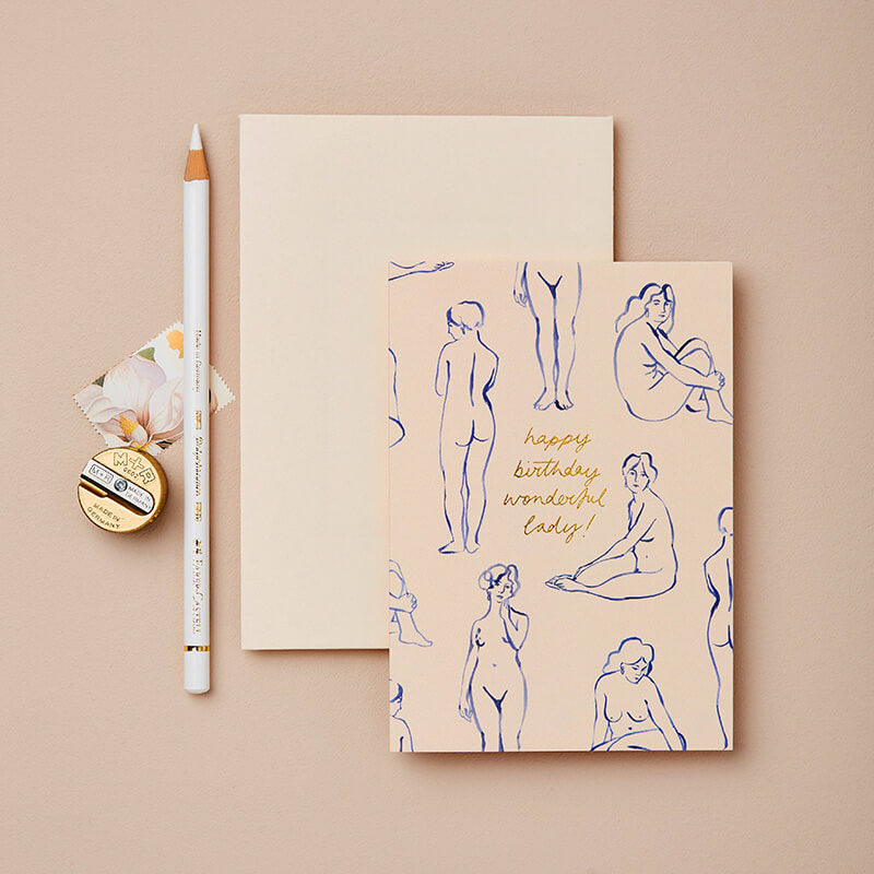 Wanderlust Paper Co - Nudes 'Happy Birthday Wonderful Lady!' Card