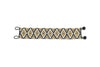 Huichol hand beaded bracelet-mulit-colored black and gold